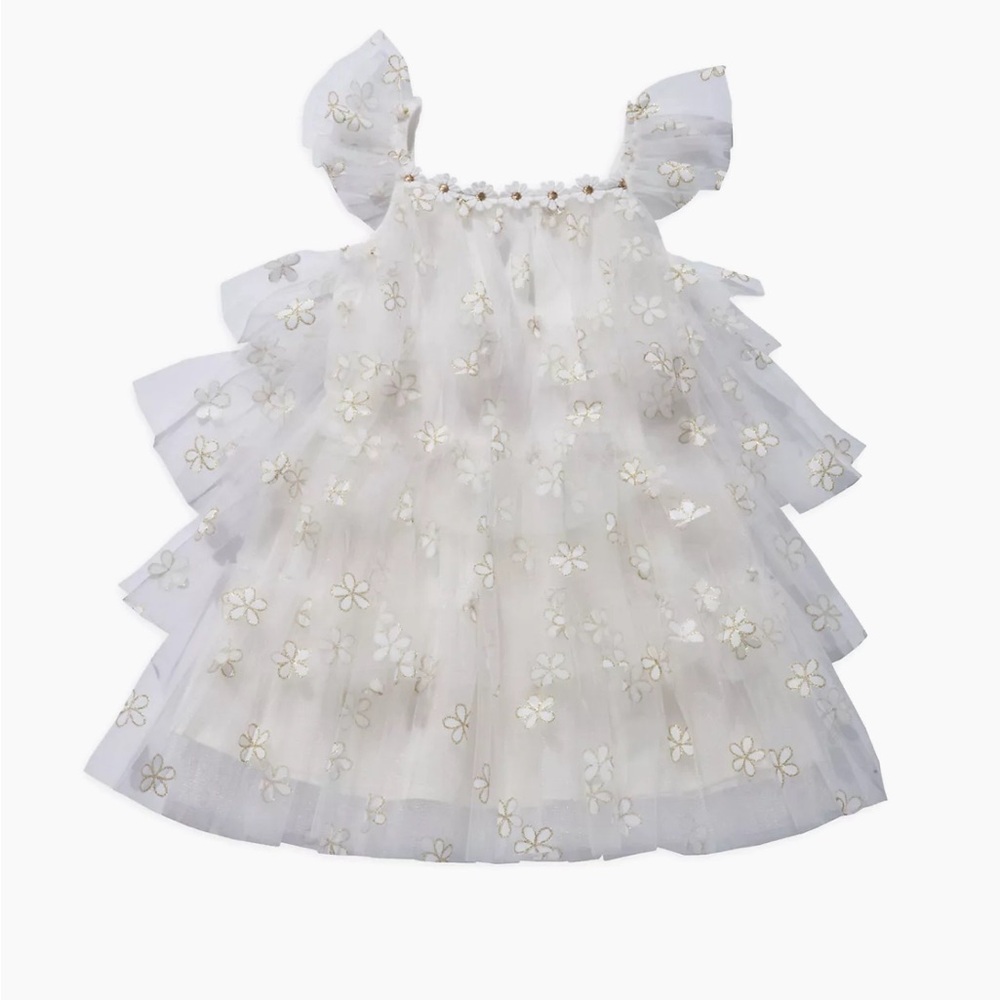 Petite Hailey Girl's Daisy Layered Tutu Dress